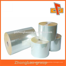 Package material super high shrinkage transparent PET unique shaped bottles package film